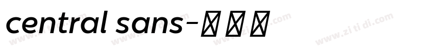 central sans字体转换